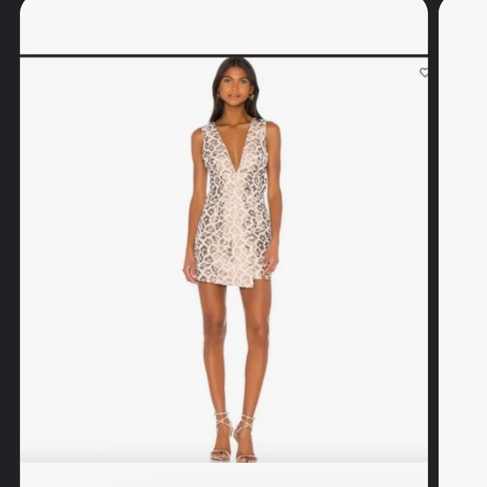 Camila Coehlo gold leopard dress- size M